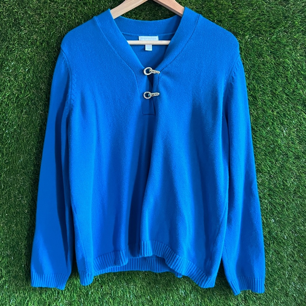 Charter Club Petites Gold Hook Sweater